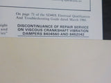 EMD Locomotive Pointers 5L-80 Discontinuance of repair service on viscous cranks