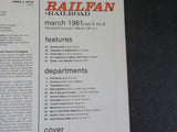 Railfan & Railroad Magazine 1981 March Union Pacific riding the centennials