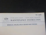 EMD Maintenance Instructions MI 1518 Rev C October 1975 Wheels, axles, axle gear