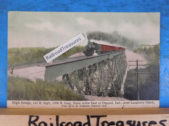 Postcard High Bridge East of Osgoodd Ind Postmark 1909 To Frank Preuss