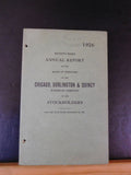 Chicago Burlington & Quincy Railroad Company Annual Report 1926 Foldout map