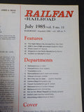 Railfan & Railroad Magazine Complete Year 1985 Complete Year 6 issues