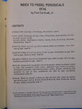 Index to Model Periodicals 1976 by Pail Cardwell Jr Soft Cover 232 pages