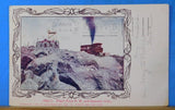 Postcard Pikes Peak Railroad and Summit Colorado copyright 1902 postmarked 1902.