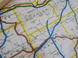 Map Burlington Northern Kansas State Railroad Map 1983 August