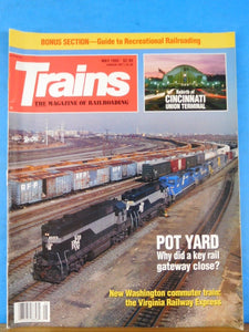 Trains Magazine 1992 May Pot yard Virginia Railway Express Cincinnati Union Term