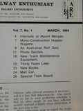 Australian Railway Enthusiast 1969  March Vol.7 #1 Interlude at Mount Morgan.