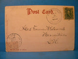 Postcard Boston and Maine Railroad Station Concord NH Postmarked 1906 B&M