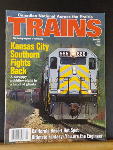 Trains Magazine 1997 June Kansas City Southern California Desert hot spot