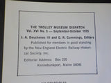 Trolley Museum Dispatch 1973 September-October Vol XVI No 5