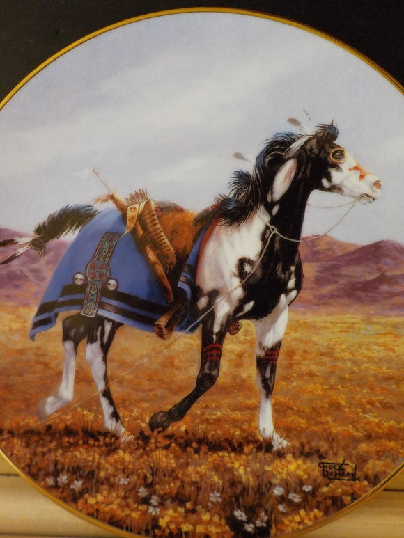 Plate Warriors Pride Southern Cheyenne Plate #0194A COA Horse P1760