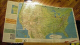 MAP United Air Lines Air Atlas Map 1963 December
