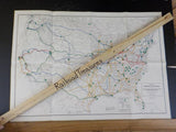 Map Principal Railroads in United States, Southern Canada & Northern Mexico 1985