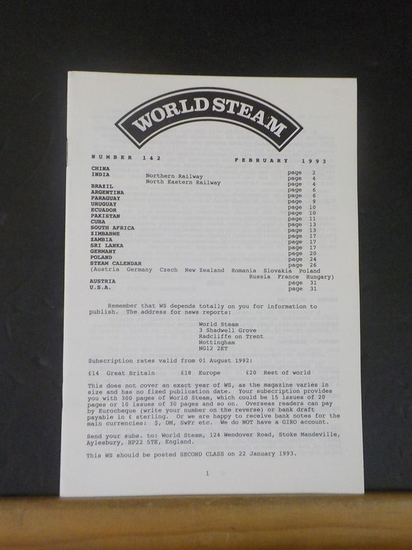 World Steam #142 February 1993