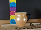 Vintage Czecho-Slovakia W 3 pieces 2 pitchers / 1 creamers Tan with dark trim