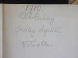 Map Tri-State Trolley Map Boston & Northern Old Colony 1907
