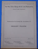 New York Chicago & St. Louis Railroad Restrictions Governing Acceptance of Freig