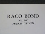 Raco Bond No. 900 Punch Division Supplement to Catalogue No. 51