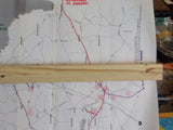 Map Goldsboro / Rocky Mount / Wilson NC  1995 Rolled N&W Seaboard