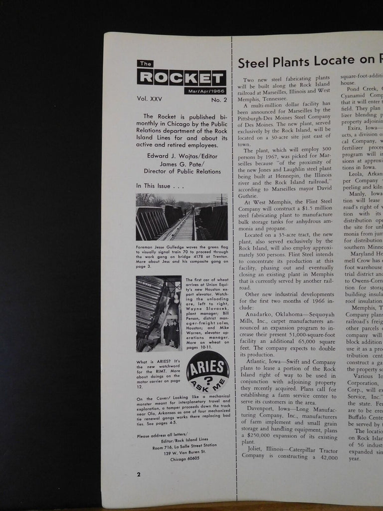 Rocket, The 1966 March-April Vol. XXV No.2 Rocket Island Employee Maga ...