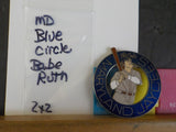 Jaycees Maryland Blue Circle around Babe Ruth The Babe in uniform with a bat PIN