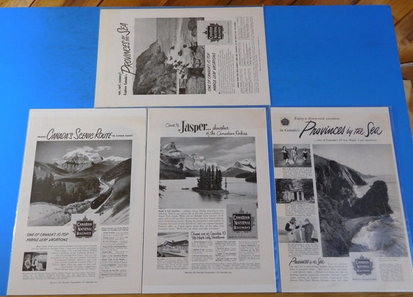 Ads Canadian National Ry Lot #8 Advertisements from Various Magazines (10)