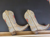 Corral Teen Boots size 4 1/2T Stk #1031 Angel Wings Hearts Embroidered Western C