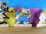 Jaycees Iowa Big bad wolf & The Three Pigs  Lot of 4 pins