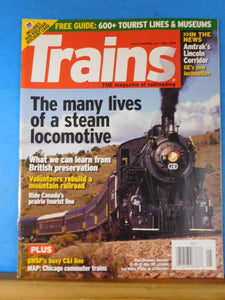 Trains Magazine 2009 May Many lives of a steam locomotive Amtrak Lincoln Corrid