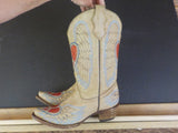 Corral Teen Boots size 4 1/2T Stk #1031 Angel Wings Hearts Embroidered Western C