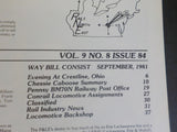 Rails Northeast 1981 September Crestline OH Chessie caboose summary PRR RY PO