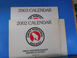 Great Northern Railway Historical Society Calendar Lot of 5 2000, 2002-04, 2006