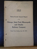 Chicago St. Paul Minneapolis & Omaha Annual Report 1913 June 30 32nd report