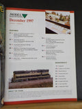 Model Railroading 1997 December CN Dash 9 Spine cars NKP SD9 Vented containers