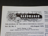 Bandwagon 1978 July August Circus Magazine Battle for Bailey's Bounty Cole Bros