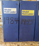 Model Railroader magazine binders lot of 7  Handwritten years Large 4.25 inches