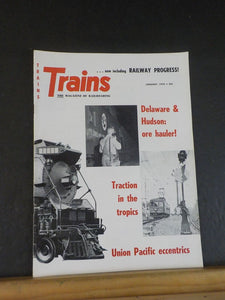 Trains Magazine 1959 January D&H ore hauler Traction in the tropics UP eccentric