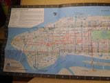 Map Manhattan Bus Map 1987 Metropolitan Transportation Authority NYC Transit Aut
