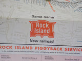 Map Rock Island Lines Map of the United States 1968 June