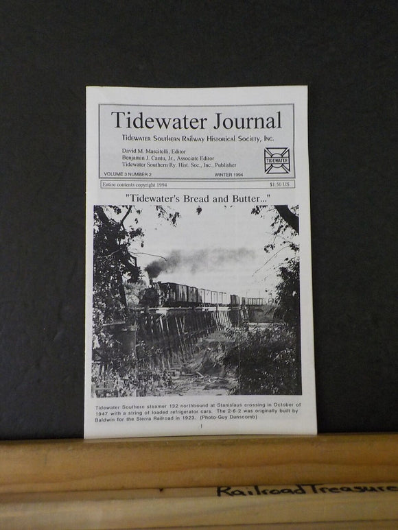 Tidewater Journal Southern Railway Historical Society Vol 3 #2 Winter 1994