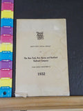 New York New Haven and Hartford Railroad Company Annual Report 1932 61st