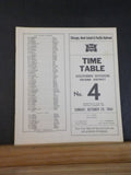 Chicago Rock Island Employee Timetable #4 Southern Division Second District 1964