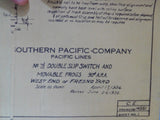Blueprint Southern Pacific Company Lot of 8 Turnouts, Switch layout, crossover
