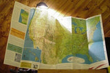MAP United Air Lines Air Atlas Map 1964 April