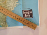 Map Burlington Route Vacation Map Guide to America’s favorite vacationlands 1963