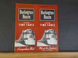Burlington Route System Public Timetable 1955 November- 1956 April