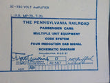 Blueprint PRR Passenger Cars, Multiple Unit Equipment Schematic Diagram 411567-B