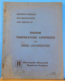 Engine Temperature Controls for Diesel Locomotives 1952