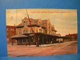 Postcard Lehigh Valley Railroad Passenger Station Hazleton Pa LV Postmarked ??