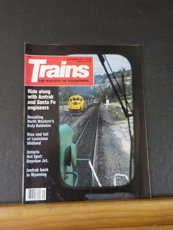 Trains Magazine 1991 September North Western Katy Baldwins Louisiana Midland Ont